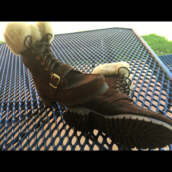 Ralph Lauren suede and lamb skin boots - Picture 6 of 8